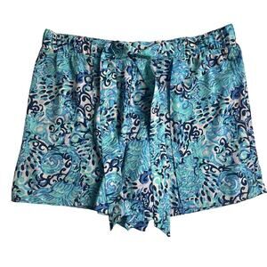 Lilly Pulitzer Women’s Size 10 Light Aqua MYLEE SHORTS Tie Front Classic NWOT